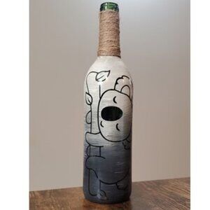 Grey Ombre Koala Wine Bottle Vase
